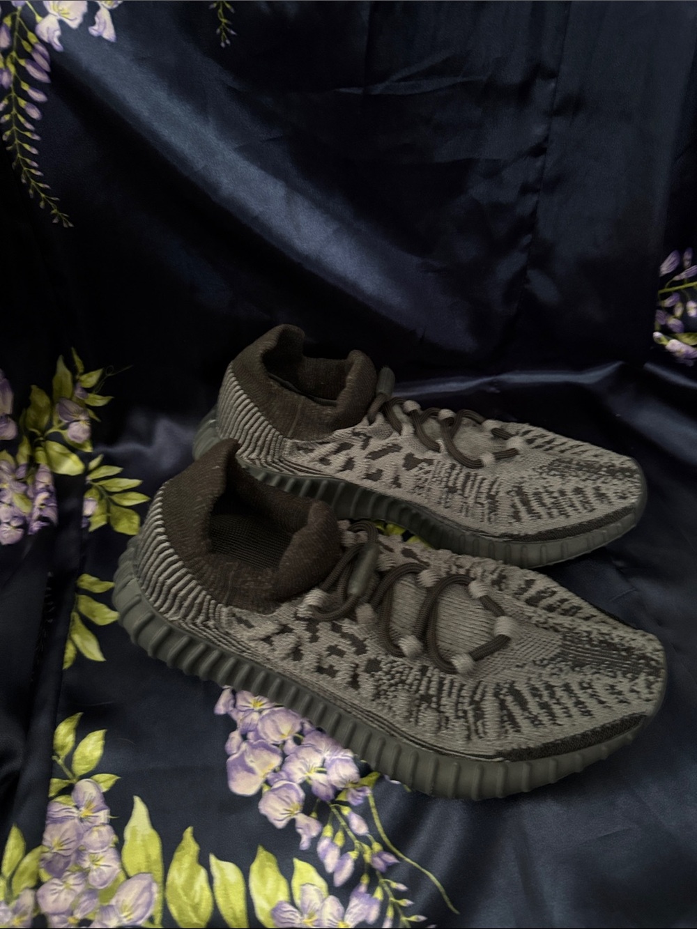 Yeezy Men's Knit Athletic Sneakers in Dark Gray